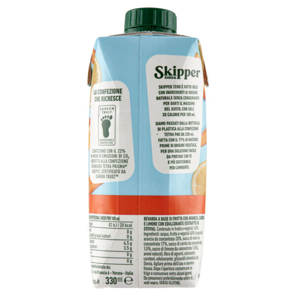 Skipper Zero Arancia Carota e Limone Zero Zuccheri Aggiunti* 330 ml - immagine 2