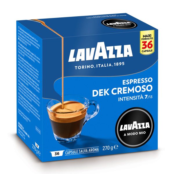 LAVAZZA Capsule Lavazza Dek Cremoso per Macchine Espresso Lavazza A Modo Mio DEK CREMOSO 36 CAPS, 0,27 kg - immagine 3