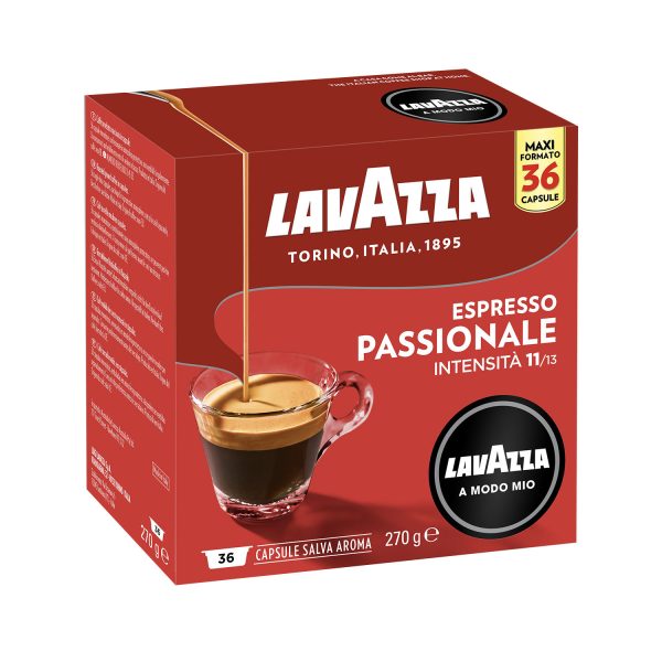 LAVAZZA Capsule originali Lavazza per Macchine Espresso Lavazza A Modo Mio PASSIONALE 36CAPS, 0,12 kg - immagine 2