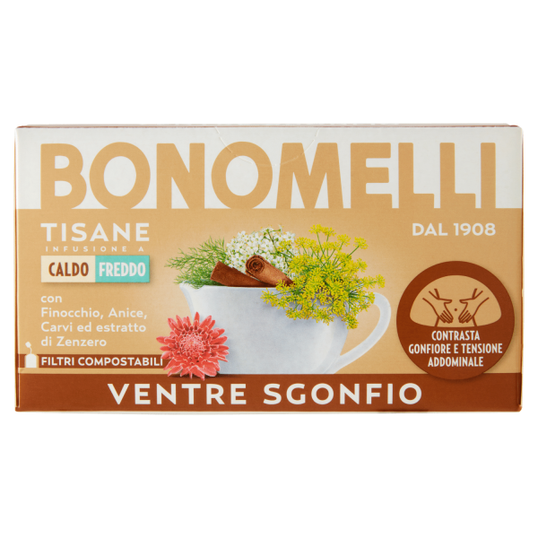 Bonomelli Tisane Ventre Sgonfio 16 Filtri 32 g