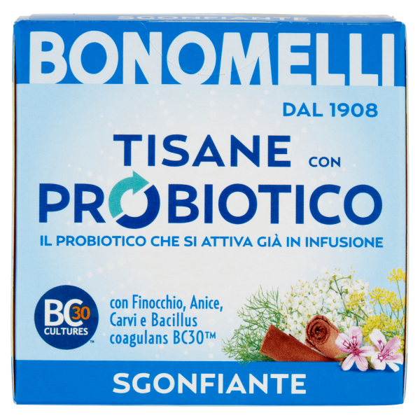 Bonomelli Tisane con Probiotico Sgonfiante 10 Filtri 20 g