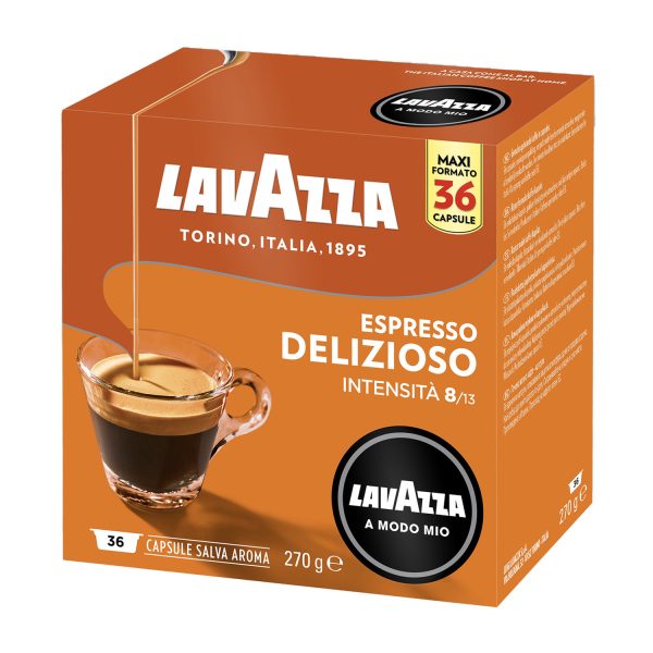 LAVAZZA Capsule originali Lavazza per Macchine Espresso Lavazza A Modo Mio DELIZIOSO 36CAPS, 0,12 kg - immagine 2