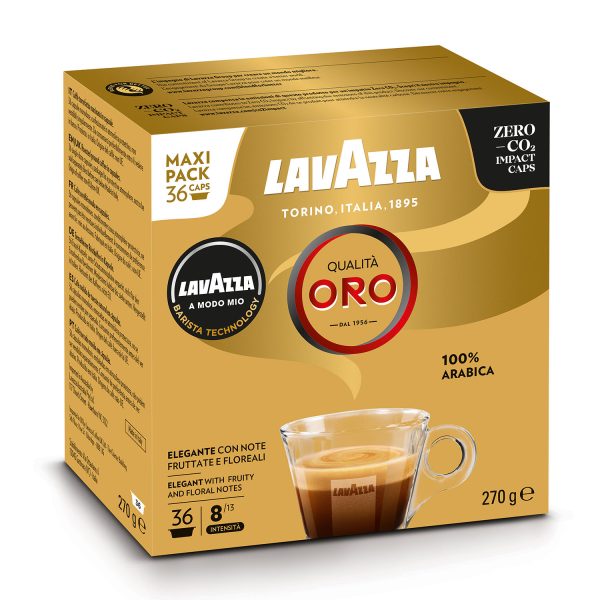 LAVAZZA Capsule Lavazza per Macchine Espresso Lavazza A Modo Mio QUALITA' ORO 36 CAPS, 0,27 kg - immagine 4