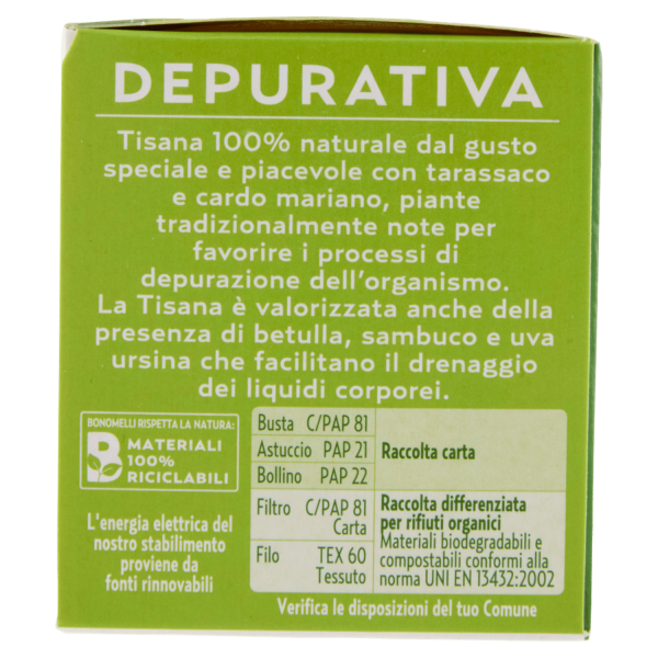 Bonomelli Tisane Depurativa 16 Filtri 32 g - immagine 3