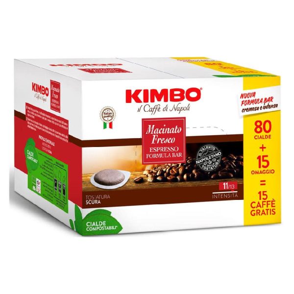 Cialde per Caffè macinato fresco Kimbo 80+15 pz