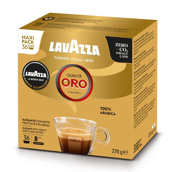 LAVAZZA Capsule Lavazza per Macchine Espresso Lavazza A Modo Mio QUALITA' ORO 36 CAPS, 0,27 kg - immagine 3