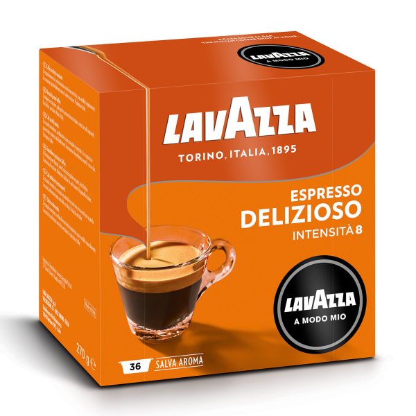 LAVAZZA Capsule originali Lavazza per Macchine Espresso Lavazza A Modo Mio DELIZIOSO 36CAPS, 0,12 kg