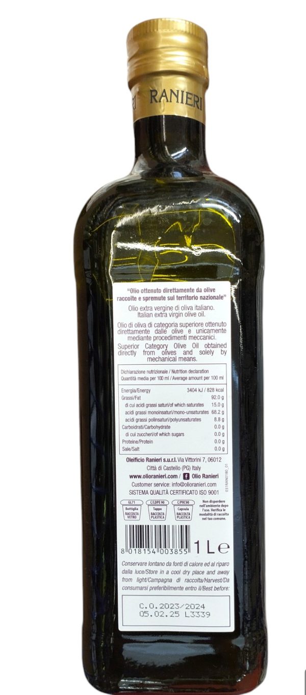 OLIO EXTRA VERGINE DI OLIVA 100% ITALIANO RANIERI LT.1 - immagine 2