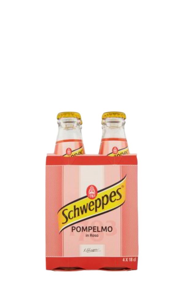 SCHWEPPES AL POMPELMO ROSA IN VETRO ML.180 X4