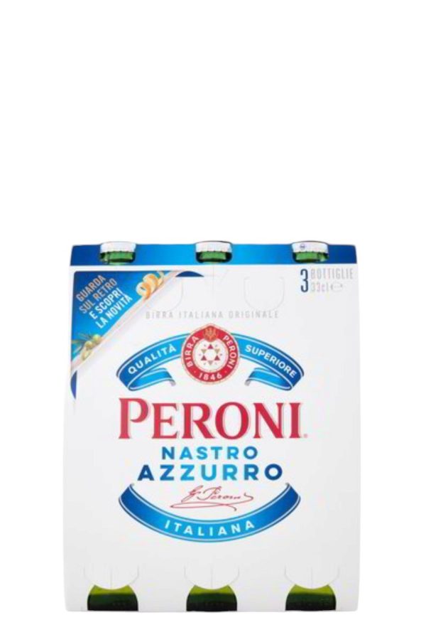 BIRRA IN BOTTIGLIA NASTRO AZZURRO CL. 33 X 3 PZ.