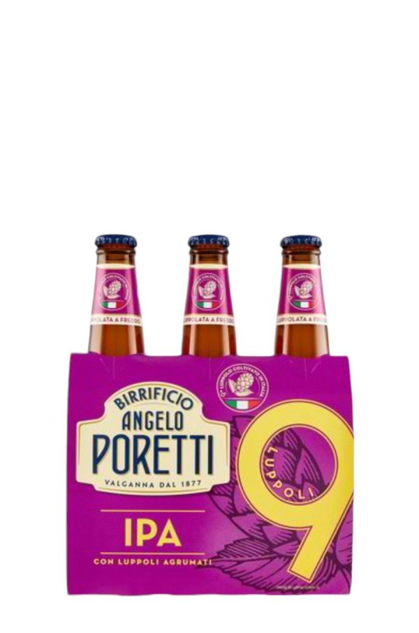 BIRRA 9 LUPPOLI IPA BOTTIGLIA PORETTI CL.33X3