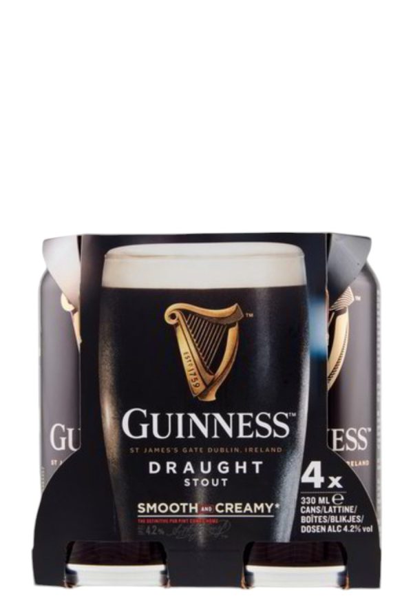 DRAUGHT BIRRA LATTINA GUINNESS CL. 33 X 4