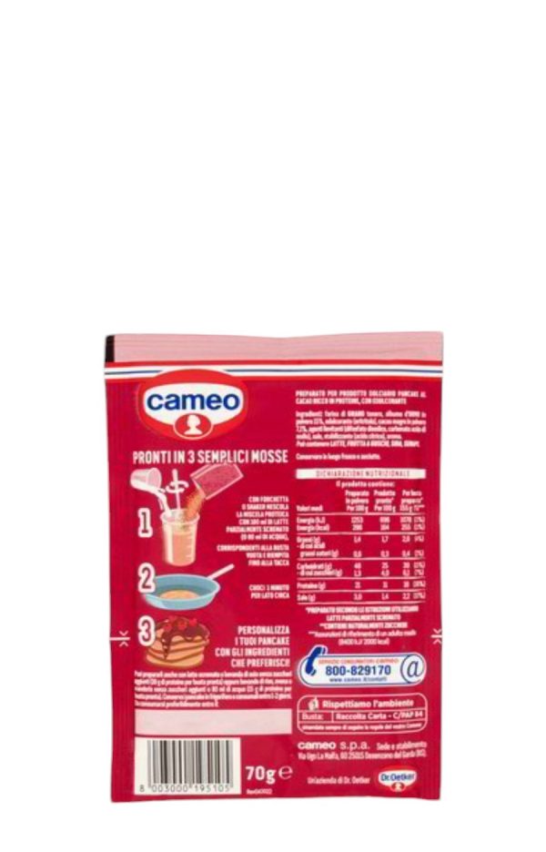 HIGH PROTEIN 4 PANCAKE GR.70 CAMEO PANEANGELI GR.70 - immagine 2