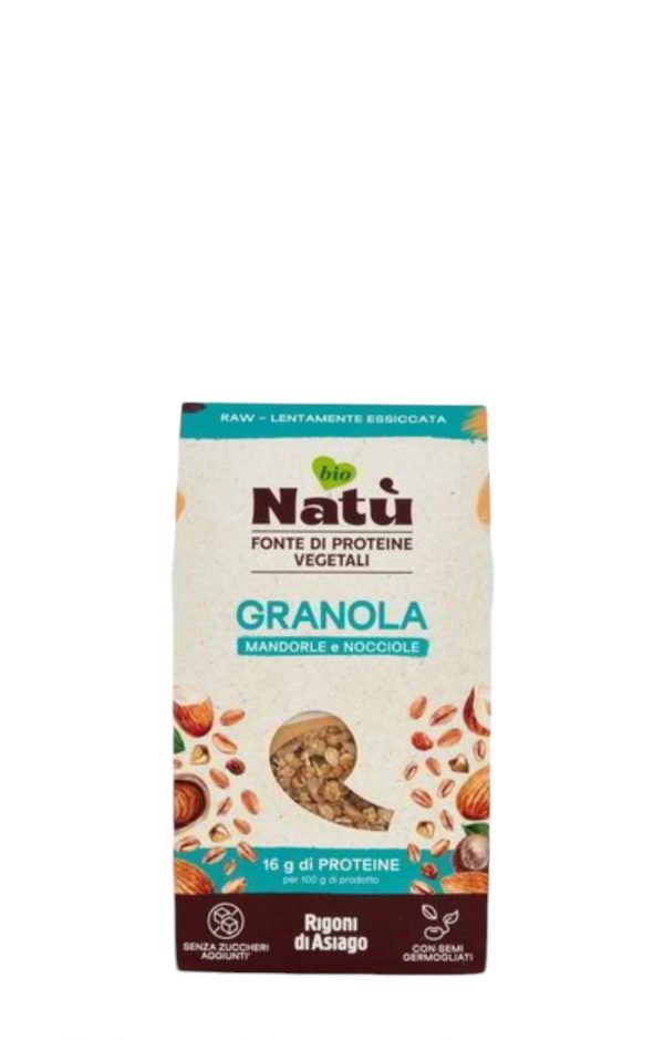 GRANOLA PROTEICA BIO MANDORLE E NOCCIOLE NATÙ RIGONI DI ASIAGO GR. 250