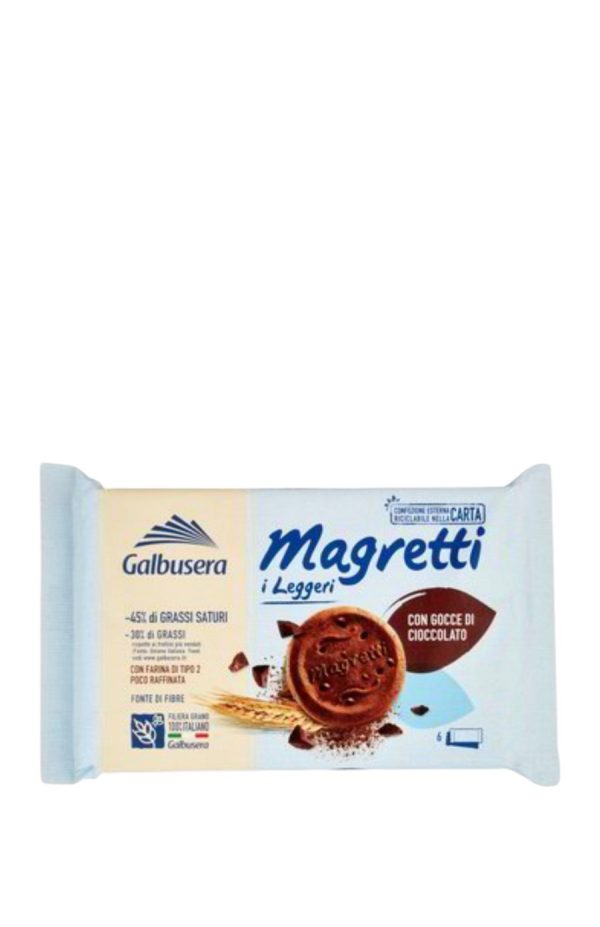 FROLLINI MAGRETTI CON GOCCE DI CIOCCOLATO GALBUSERA GR. 43,3 X 6 PZ.