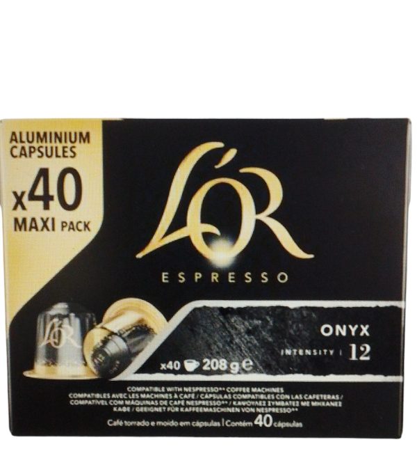 CAPSULE ESPRESSO ONYX COMPATIBILI NESPRESSO L'OR PZ. 40