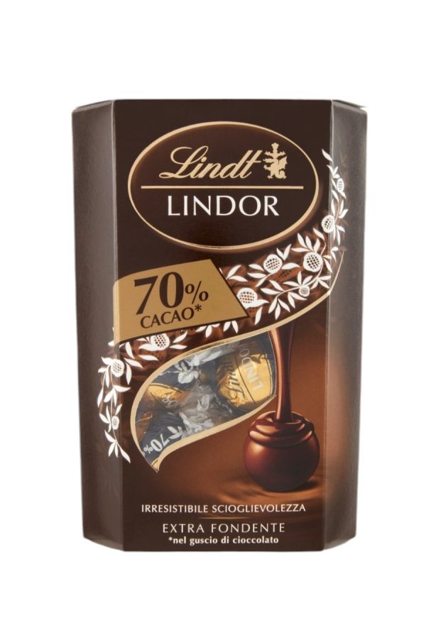 LINDOR CORNET CIOCCOLATO FONDENTE 70% LINDT GR.200