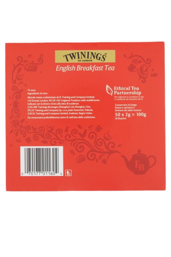 TE ENGLISH BREAKFAST TWININGS 50 FILTRI - immagine 2