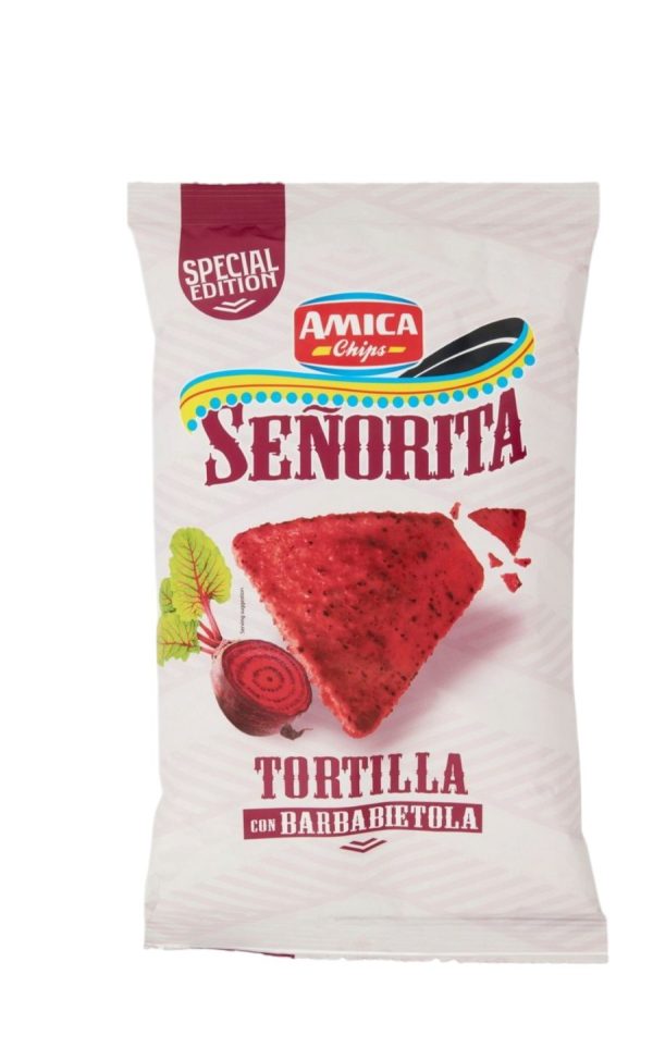 TORTILLA CHIPS ALLA BARBABIETOLA AMICA CHIPS GR.170