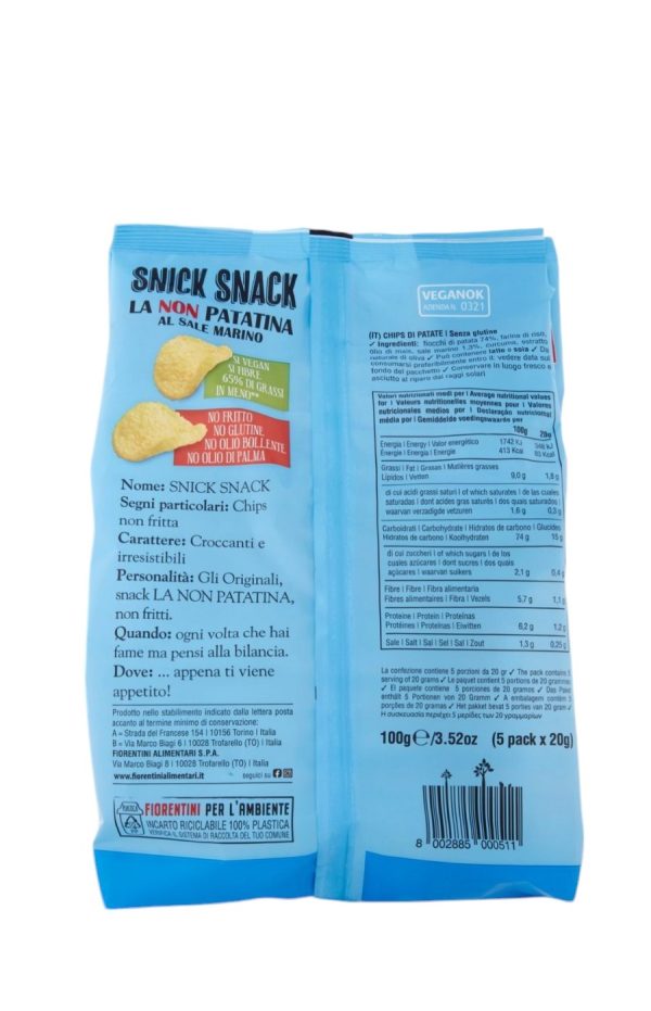 SNICK-SNACK PAT LA NON PATATINA MULTIPACCO X5 FIORENTINI GR.100 - immagine 2