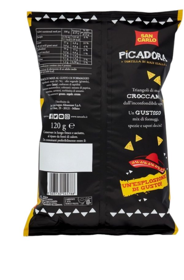 PATATINE PICADORA NACHO CHEESE SAN CARLO GR.120 - immagine 2