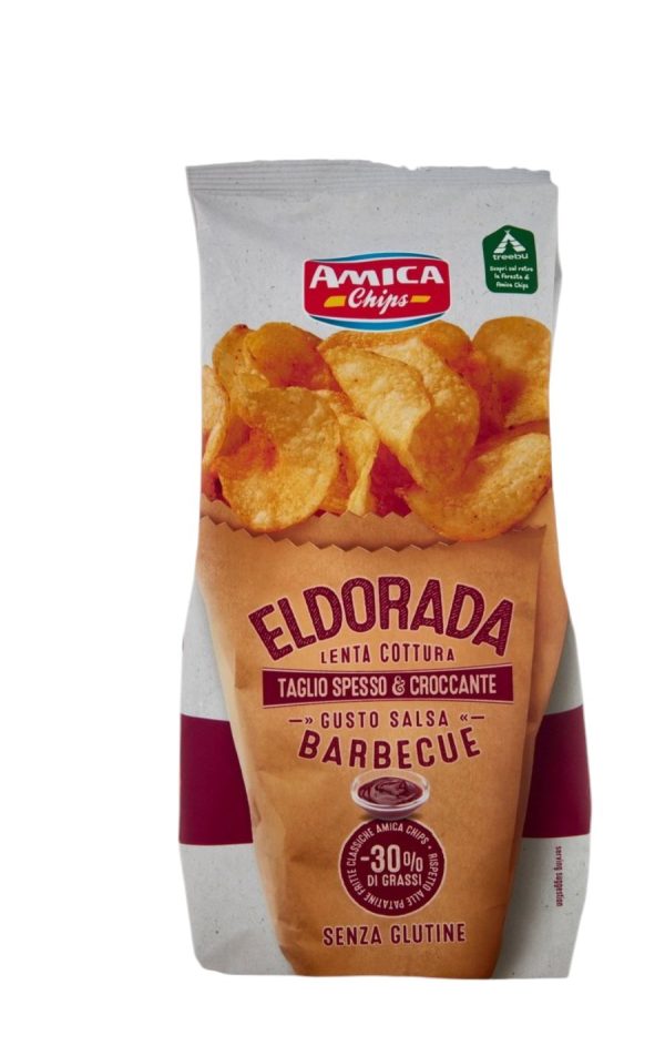 PATATINE ELDORADA GUSTO BARBECUE AMICA CHIPS GR. 130