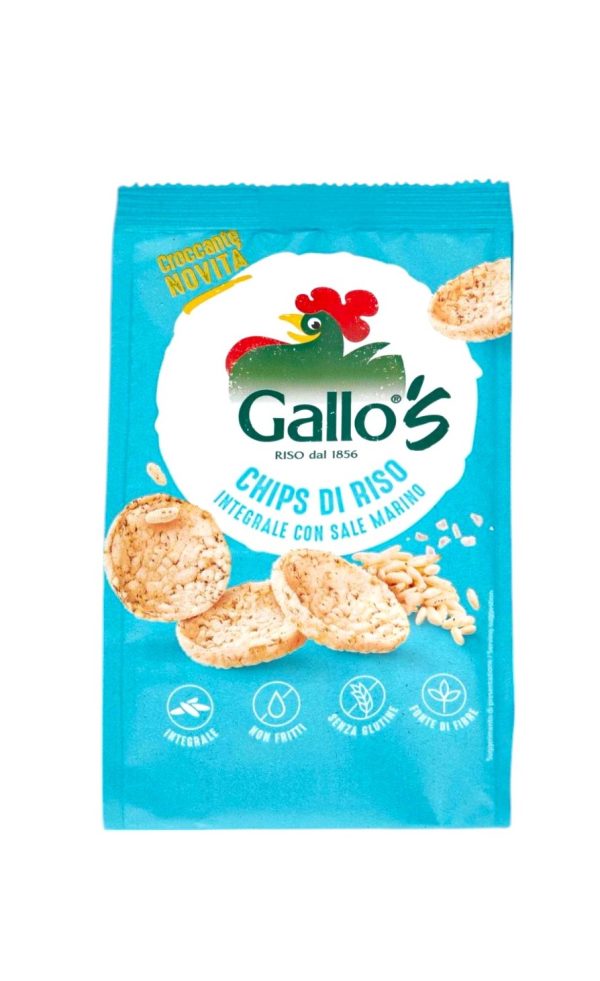 CHIPS DI RISO INTEGRALE AL SALE MARINO GALLO GR.40