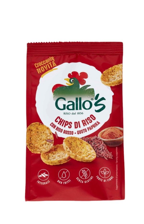 CHIPS DI RISO ROSSO GUSTO PAPRIKA GALLO GR.40