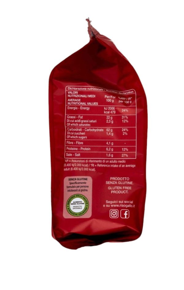 CHIPS DI RISO ROSSO GUSTO PAPRIKA GALLO GR.40 - immagine 2