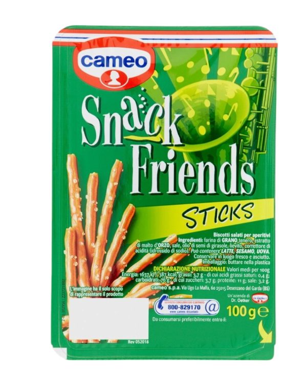 STICKS SALATI SNACK FRIENDS CAMEO GR. 100