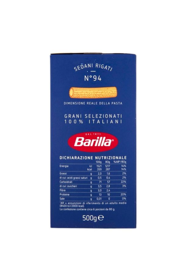 SEDANI RIGATI N.94 BARILLA GR. 500 - immagine 2