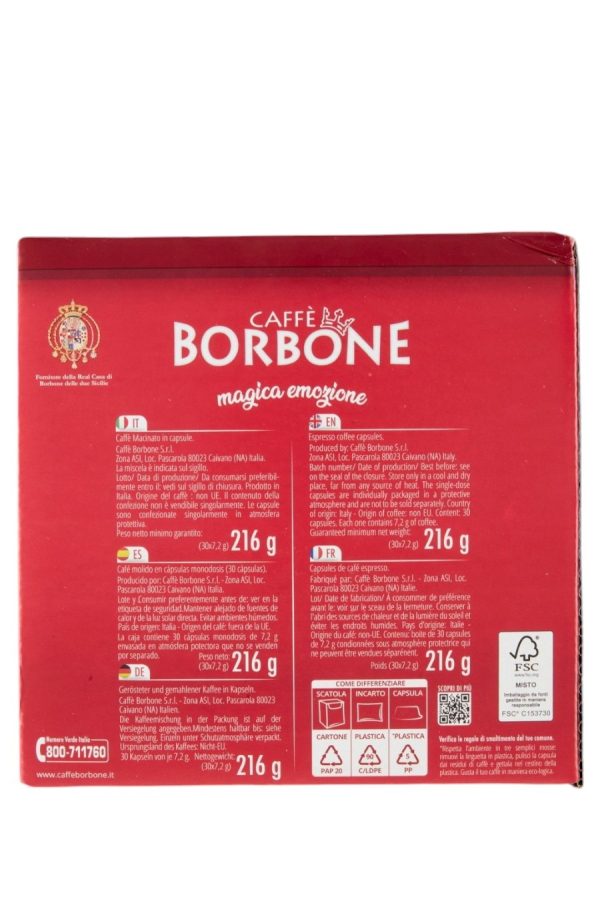 CAPSULE MISCELA NOBILE COMPATIBILI A MODO MIO CAFFE' BORBONE PZ. 30 - immagine 2