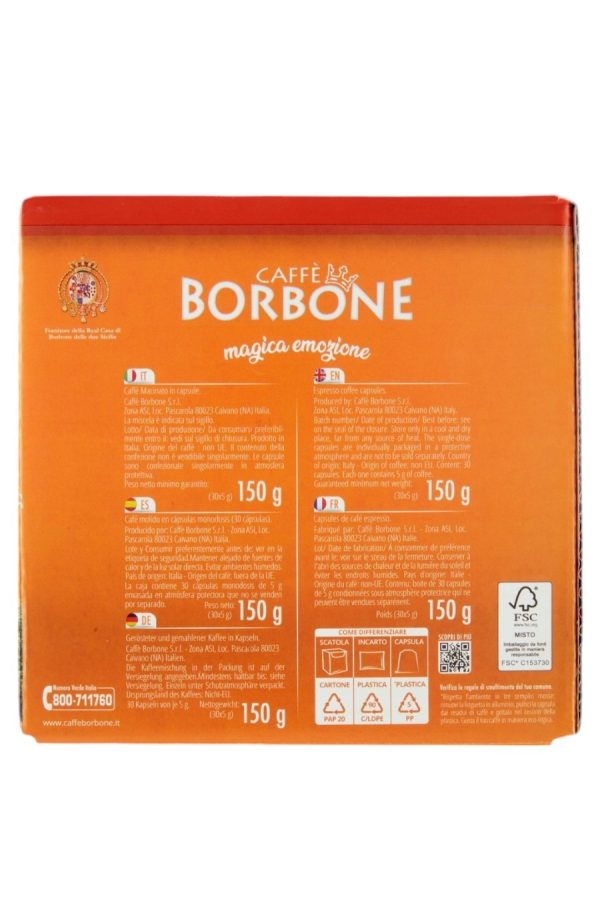 CAPSULE MISCELA NOBILE COMPATIBILI NESPRESSO CAFFE' BORBONE PZ. 30 - immagine 2