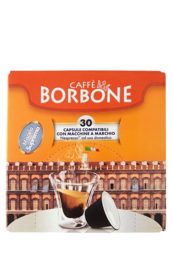 CAPSULE MISCELA SUPREMA COMPATIBILI NESPRESSO CAFFE' BORBONE PZ. 30