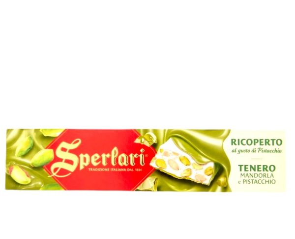 TORRONE TENERO MANDORLA RICOPERTO AL PISTACCHIO SPERLARI GR.200