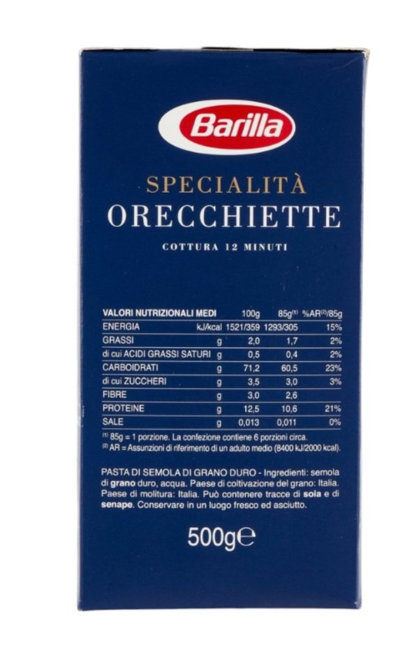 ORECCHIETTE BARILLA GR. 500 - immagine 2