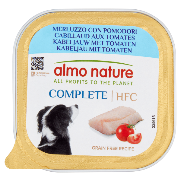 CIBO UMIDO PER CANE AL GUSTO MERLUZZO HFC ALMO NATURE GR.150