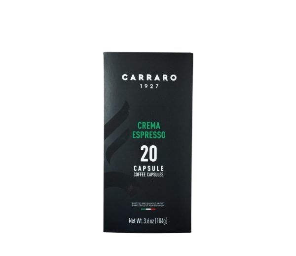 CAPSULE CREMA ESPRESSO COMPATIBILI NESPRESSO CARRARO 20.PZ