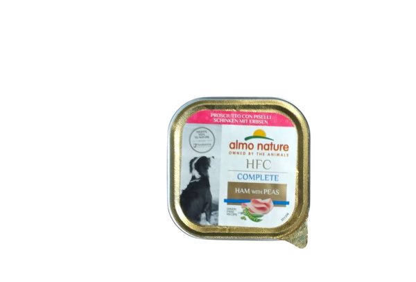 CIBO UMIDO PER CANE AL GUSTO PROSCIUTTO E PISELLI ALMO NATURE GR.85