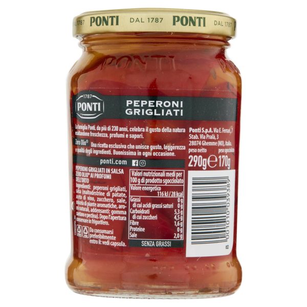 PONTI ZERO OLIO PEPERONI GRIGLIATI 290 G - immagine 2