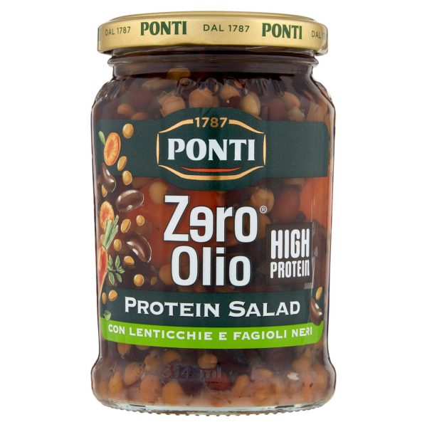 PONTI ZERO OLIO PROTEIN SALAD CON LENTICCHIE E FAGIOLI NERI 300 G