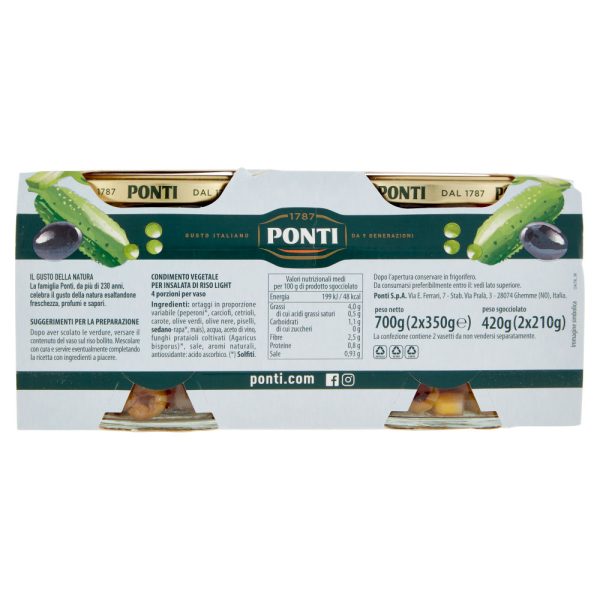 PONTI PEPERLIZIA INSALATA PER RISO LIGHT SENZA OLIO 2 X 350 G - immagine 2