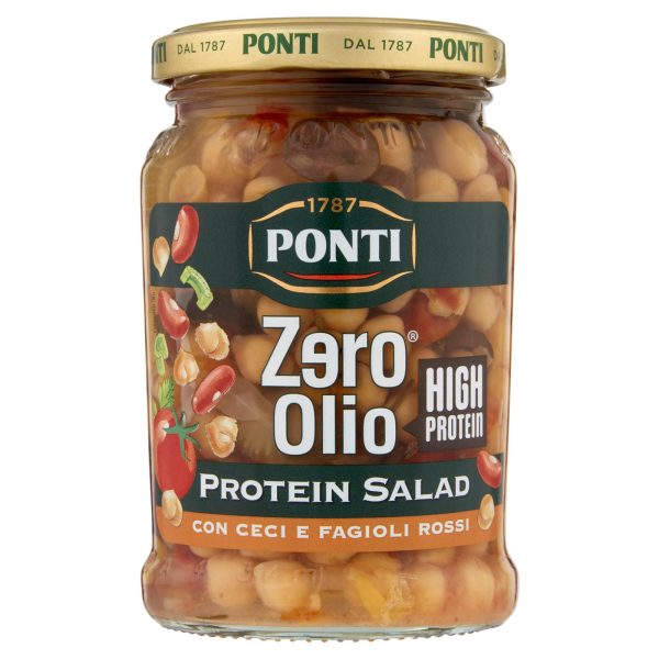 PONTI ZERO OLIO PROTEIN SALAD CON CECI E FAGIOLI ROSSI 285 G