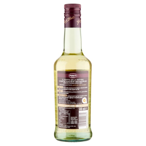 PONTI AROMA ANTICO ACETO DI VINO BIANCO 500 ML - immagine 2