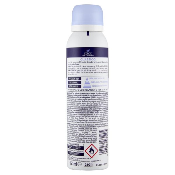 DEODORANTE CLASSICO SPRAY FELCE AZZURRA ML.150 - immagine 2