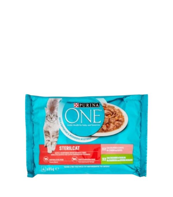 ONE STERILCAT SALMONE&TACCHINO MULTIPACK PURINA GR.85X4