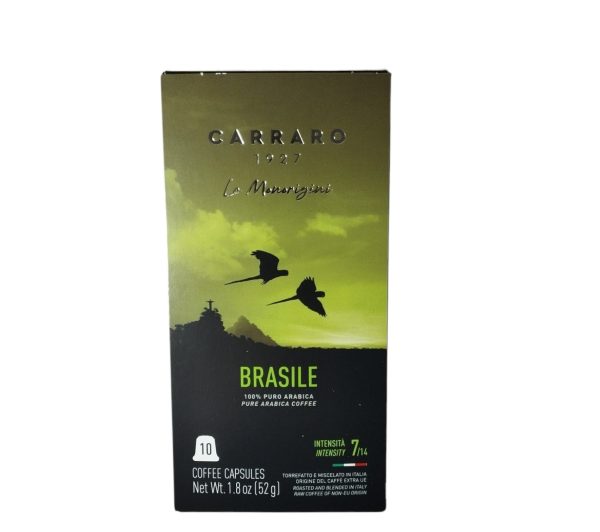 CAPSULE BRASILE COMPATIBILI NESPRESSO CAFFE' CARRARO PZ. 10