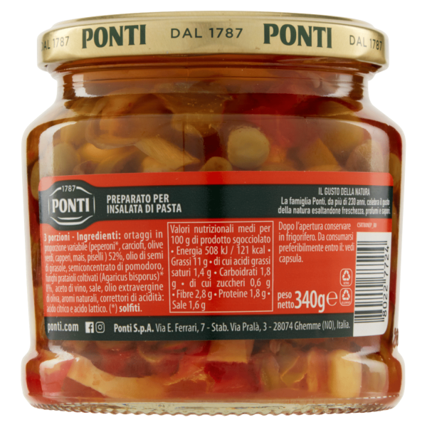 PONTI PEPELRIZIA INSALATA PER PASTA 340 G - immagine 2